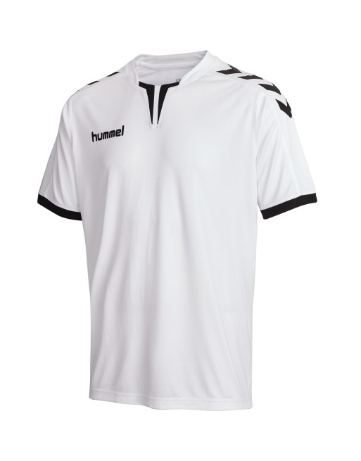 CORE SS POLY JERSEY / Krageneinsatz und Ärmelbündchen in Kontrastfarben