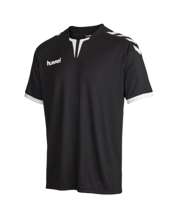 CORE SS POLY JERSEY / Krageneinsatz und Ärmelbündchen in Kontrastfarben