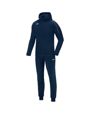 Trainingsanzug Polyester Classico mit Kapuze / Shiny-Polyester-Tricot